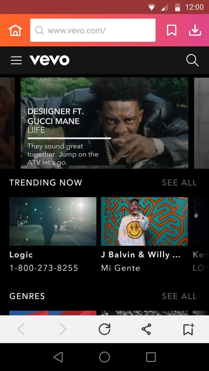 vevo watch hd music videos apk for tv box