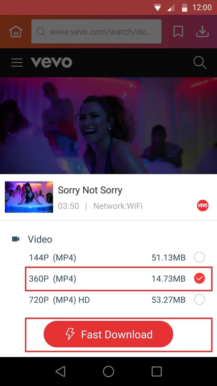 choose-formats-fast-download-Vevo-music-videos