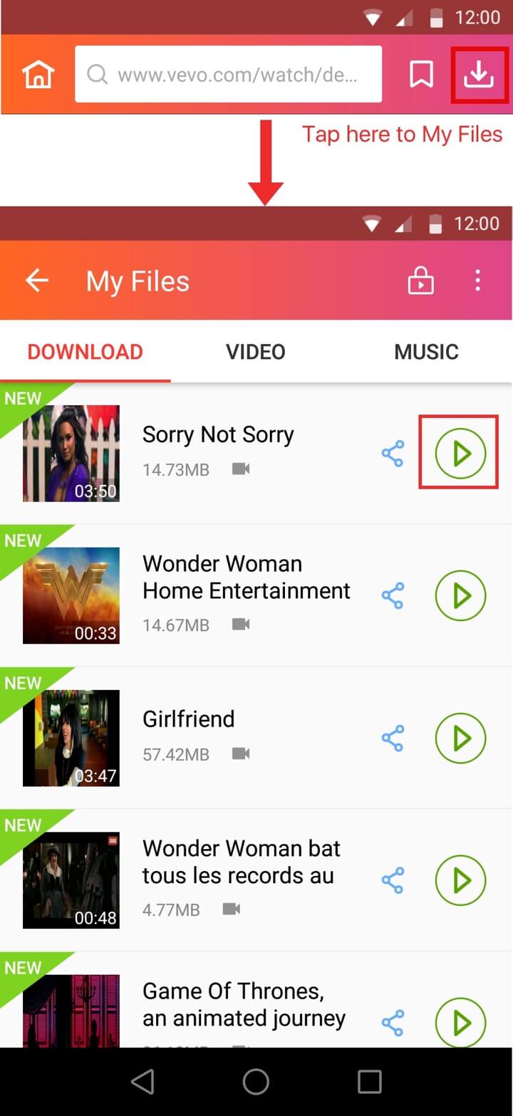 vevo watch hd music videos apk for tv box